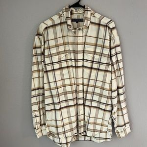 Roper long sleeved button up western shirt. Size large